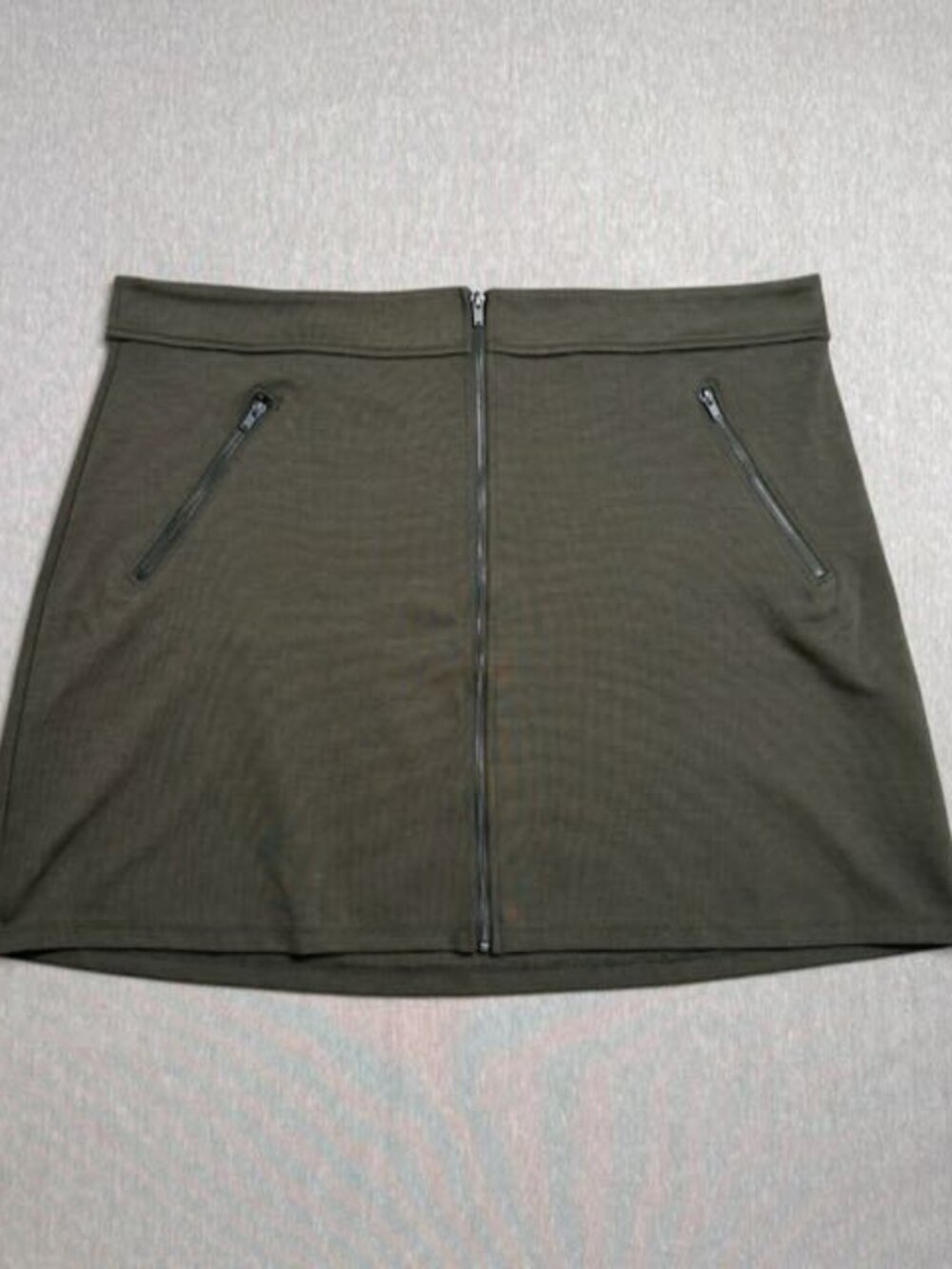 Gap Olive Zipper Mini Skirt